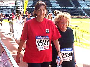 At the finish line