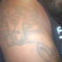 Nick In East London shows off his tattoo