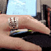 Student using a computer