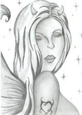 Angel with horns
