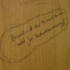 Louise Cole leaves a present in a cupboard! The BBC does not encourage doodles on property other than your own.