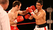 Stuart Brennan as Howard Winstone and Erik Morales as Vincente Saldivarin the boxing ring © Felix Coles