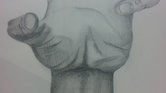A lonely hand...