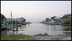 Muelles en ría de Dauphin Island