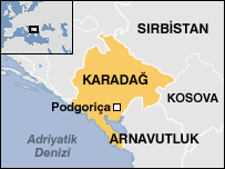 Karadağ haritası