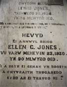 Bedd Lewis ac Ellen Jones