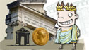 Eric in a toga and a Roman villa