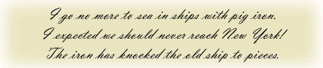 Excerpt from a letter