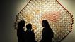 Quilts at the V&A: A map of the world quilted using chinese bank notes