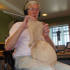 Even in the warm weather, Paul is always looking ahead. This week he made a start on a winter jumper.