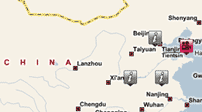 Part of a map of China
