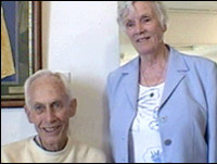 William Curtis Melton, Captain of the Meltin' Pot, and Elizabeth Ferguson, who came to the aid of the crashed plane. Picture courtesy Inishowen Sub Aqua Club