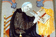 Detail of Geoffrey, from the Geoffrey Tapesty at Monmouth Priory