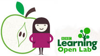 cartoon girl with apple