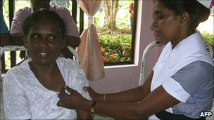 Ms. Ariyawathie at the hospital