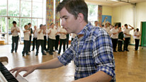 Gareth Malone gives a drama lesson