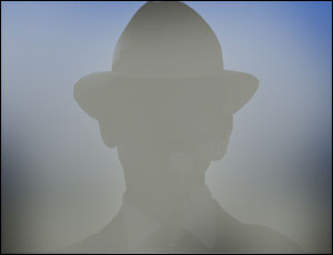 A shadow in the fog