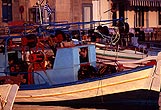 Photo of ships in the old Turkish harbour at Lemnos in Greece