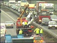 Crash on dual carriageway