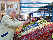 Street market scene
