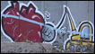A wall with graffiti