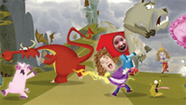 set of cartoon characters