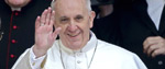 Pope Francis I waving at the crowds