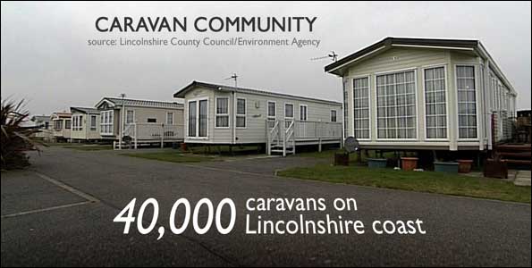 Caravans on Lincolnshire coast