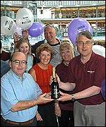 Staff celebrate the move to The Forum