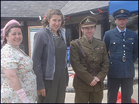 Dressed in 1940s clothes at D-Day 65 in Studland (pic by Patricia Beale)