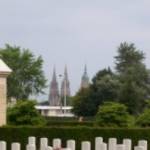 Commonwealth War Graves Commission Cemetery, Bayeux, Normandy, looking towards the Cathedral. Private Andrew Mackin, from Whitehaven, Cumbria is one of those buried here. Andrew was in the Hallamshire Battalion, York and Lancaster Regiment and died on 3rd July 1944. Commonwealth War Graves Commission Cemetery, Bayeux, Normandy, looking towards the Cathedral. Private Andrew Mackin, from Whitehaven, Cumbria is one of those buried here. Andrew was in the Hallamshire Battalion, York and Lancaster Regiment and died on 3rd July 1944.