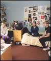 Students in bedroom.