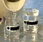 Glasses being filled with hot water