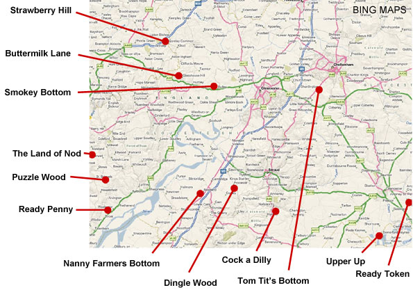 map of twee ness