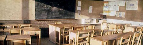 An empty classroom
