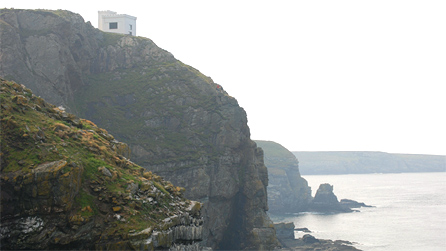 Ellin's tower up above the sea cliffs