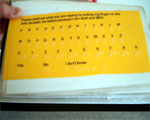 A Braille alphabet card