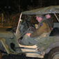 Authentic old jeep on set
