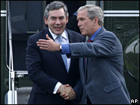 Gordon Brown gặp Bush