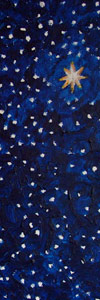 Painted stars on a blue background; from sxc.hu