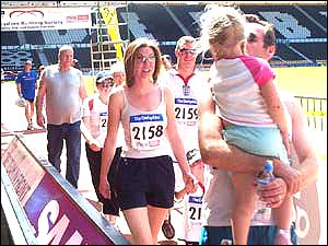 At the finish line