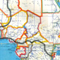 Adrian's route. The dark line plots out the path Adrian took from the top to the bottom of the continent