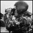 Soldier surveys the Falkland Islands