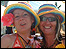 Festival-goers at Glastonbury 2004