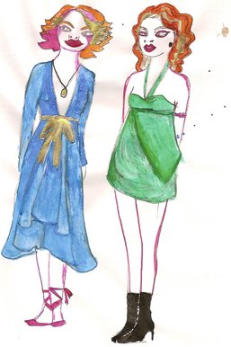 Ink fashion drawing
