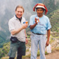 Coffee time on Machu Picchu with a tour guide