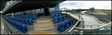 Doncaster Racecourse racetrack and media box