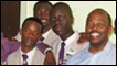 Peter Ndoro at his old school in Harare, Zimbabwe