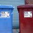 Andrew Dean promotes the podcast on his wheelie bin