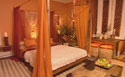 A four-poster bed